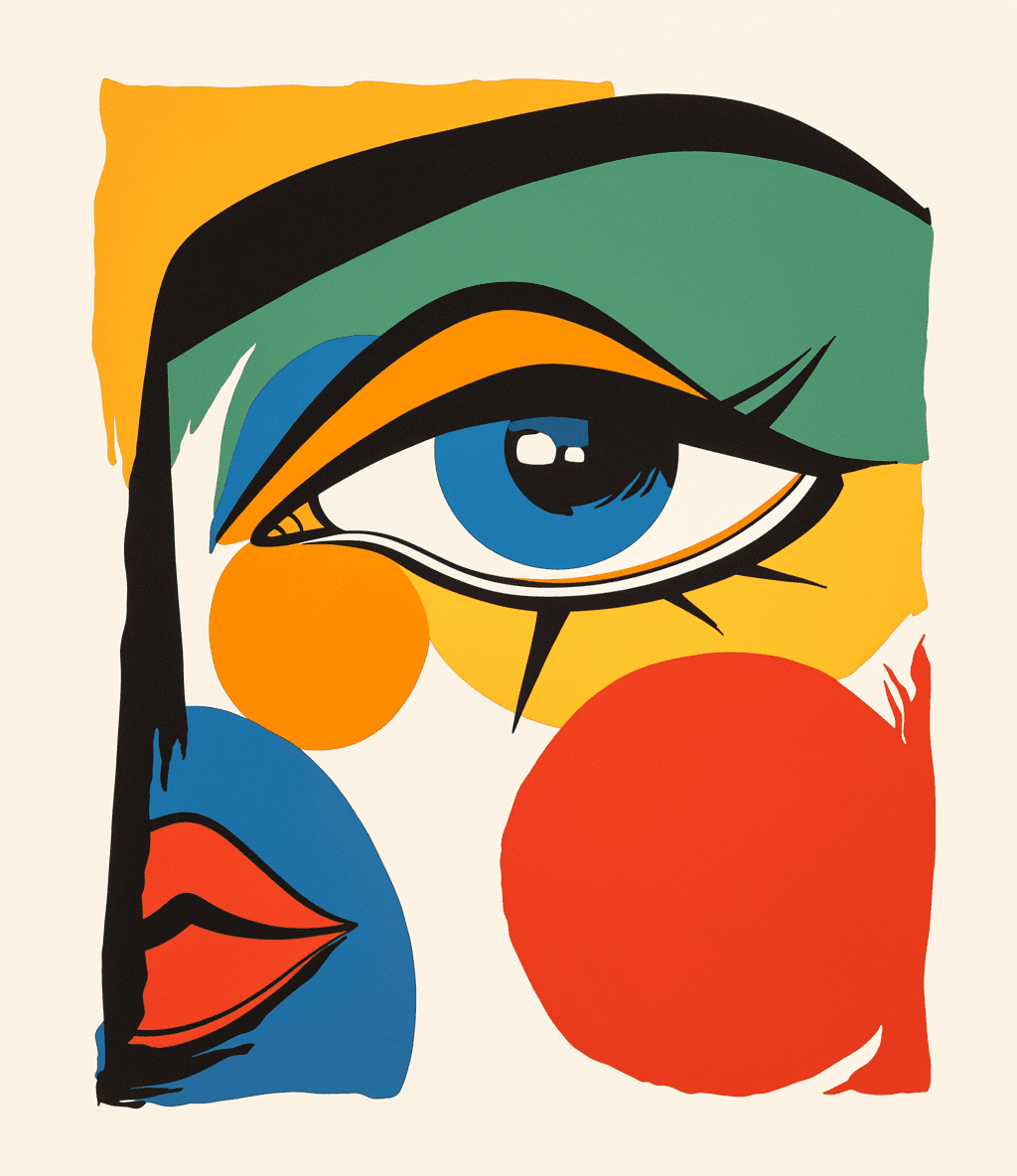 Abstract Face 018 original repeating artwork