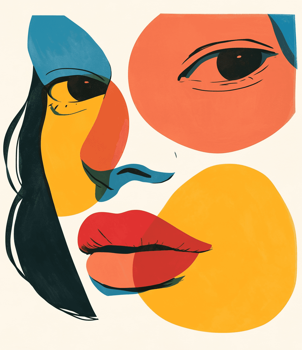 Abstract Face 270 original repeating artwork