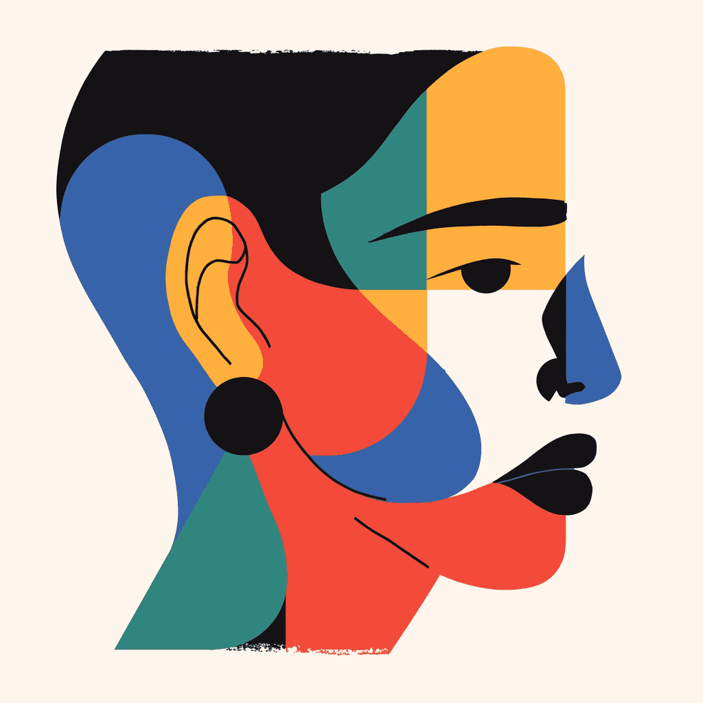 Abstract Face 347 original repeating artwork