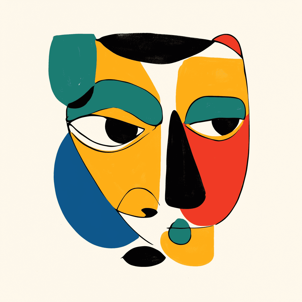 Abstract Face Summit original repeating artwork
