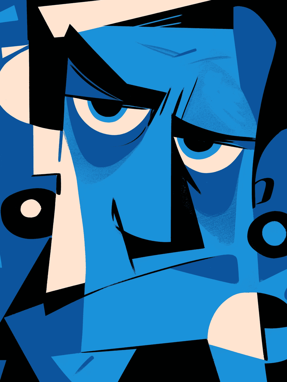 Abstract Face 472 original repeating artwork