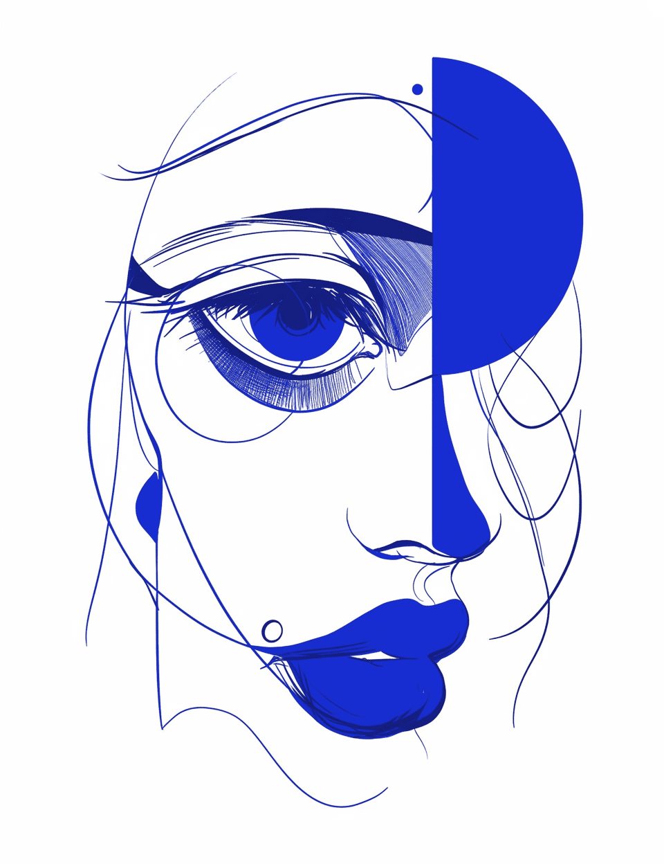 Abstract Face 467 original repeating artwork