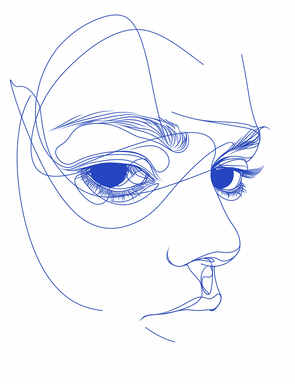 Abstract Face 197 original repeating artwork