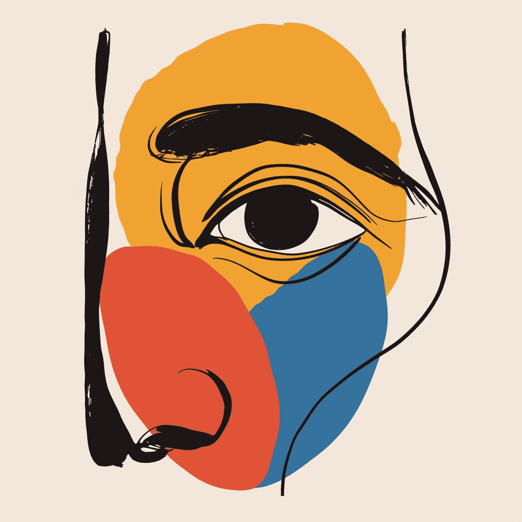 Abstract Face 080 original repeating artwork
