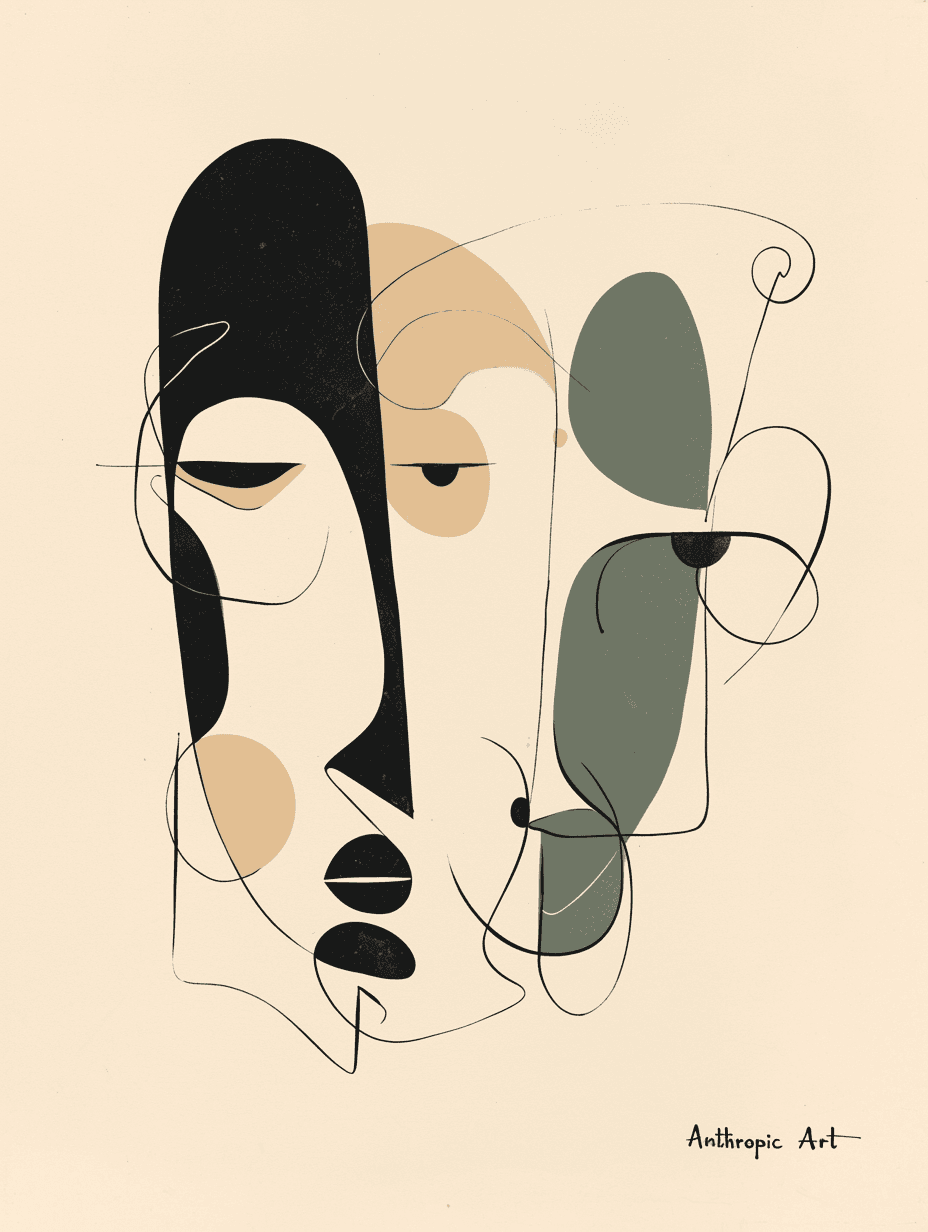 Abstract Face 017 original repeating artwork