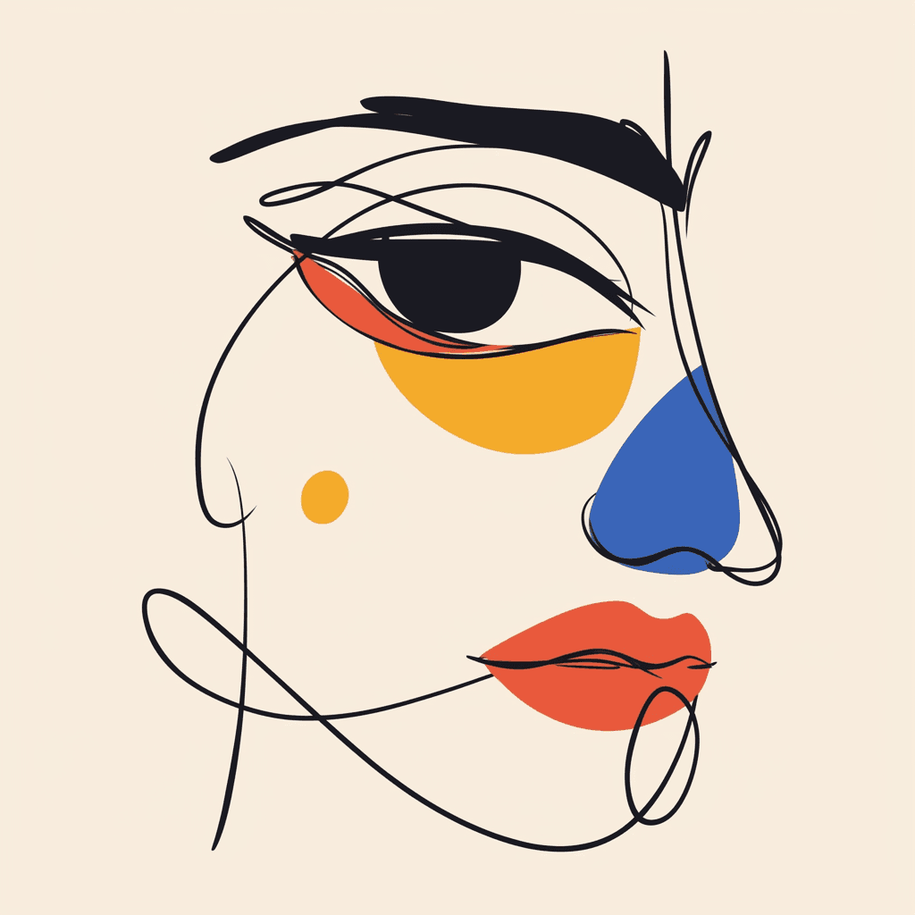 Abstract Face 026 original repeating artwork