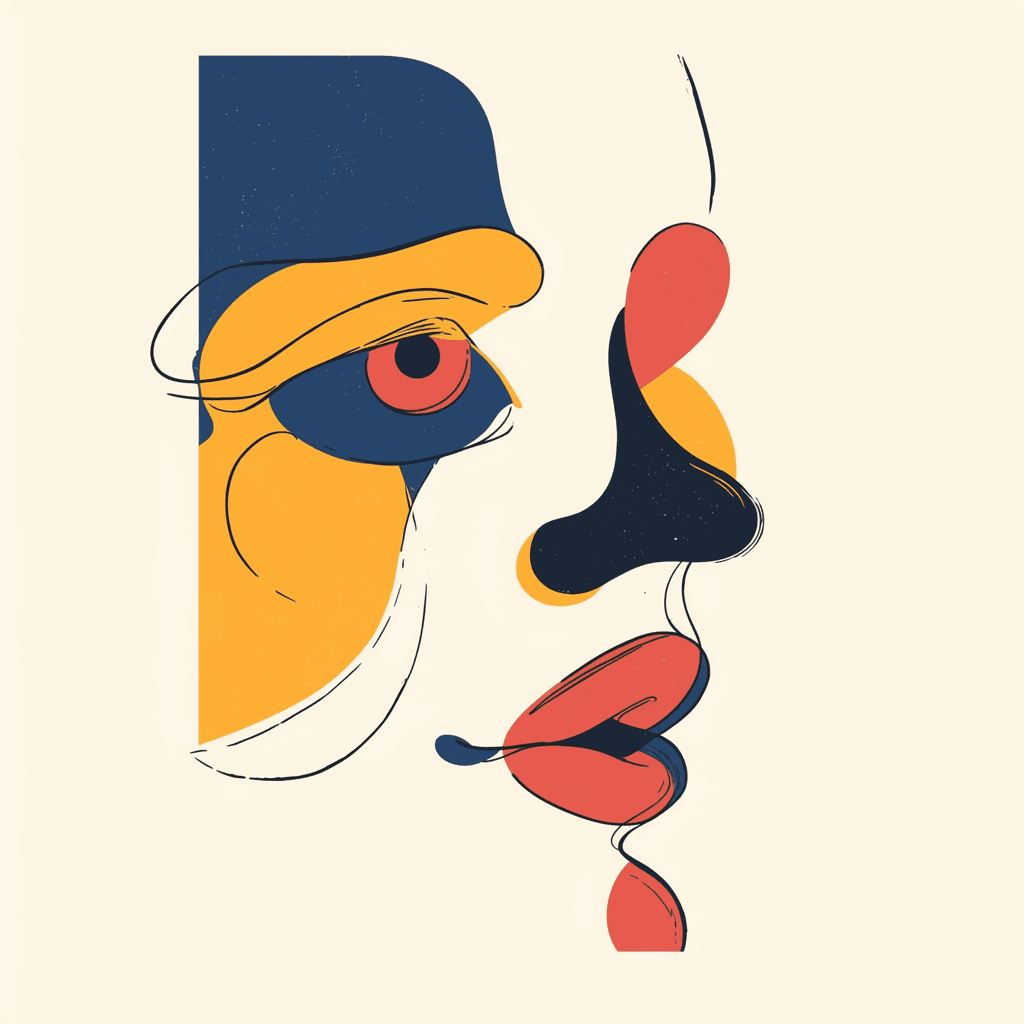 Abstract Face 278 original repeating artwork