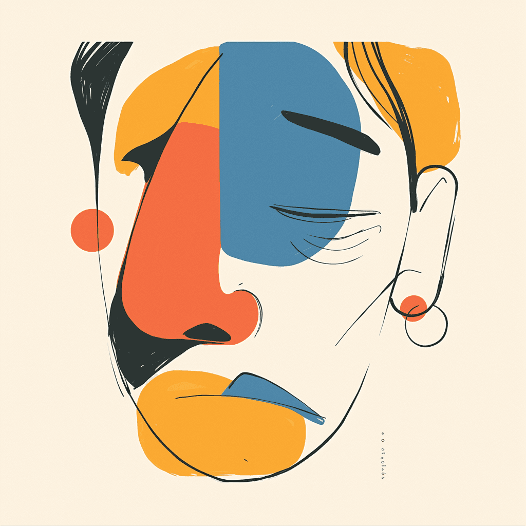 Abstract Face 134 original repeating artwork