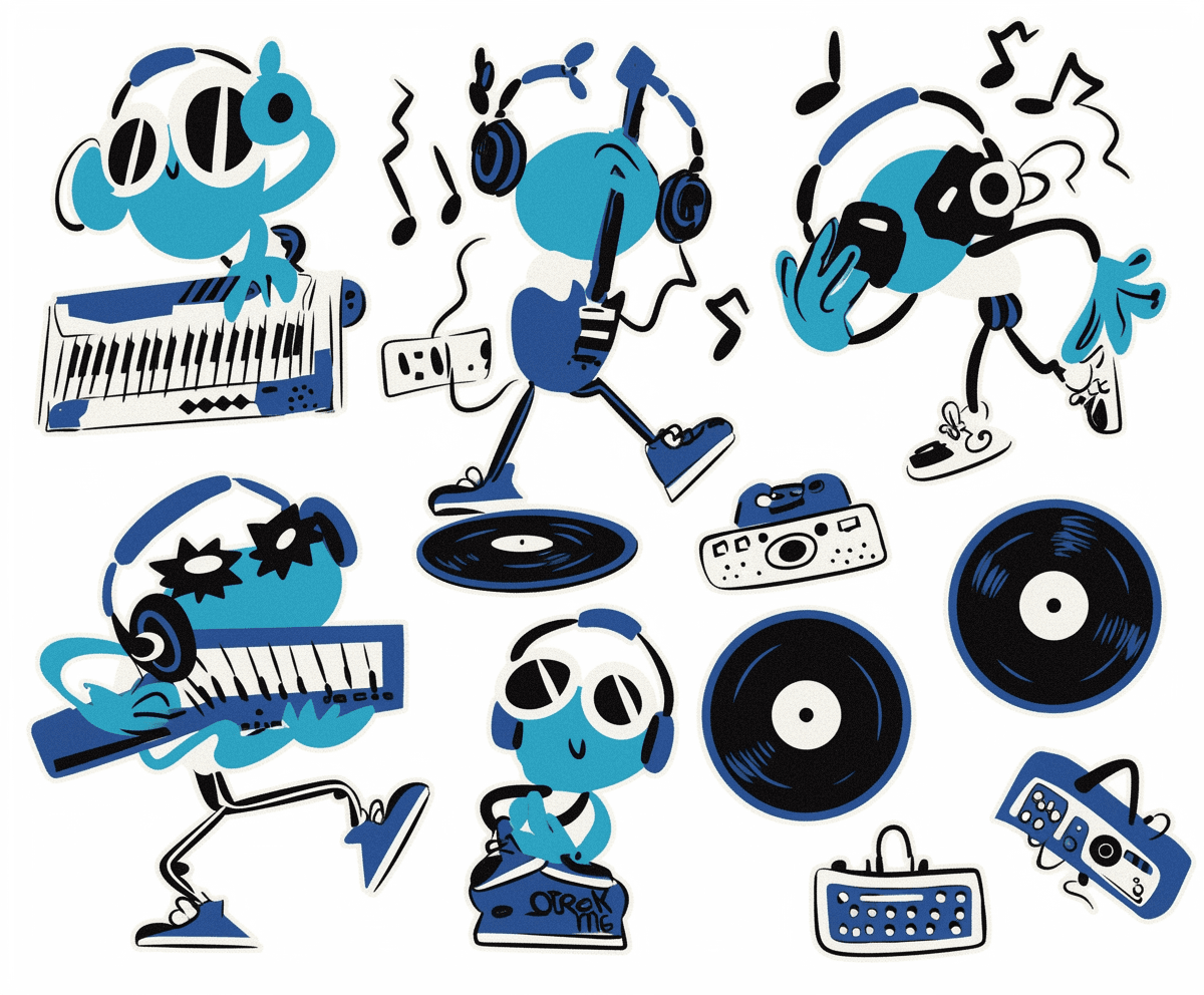 Music Gang original repeating artwork