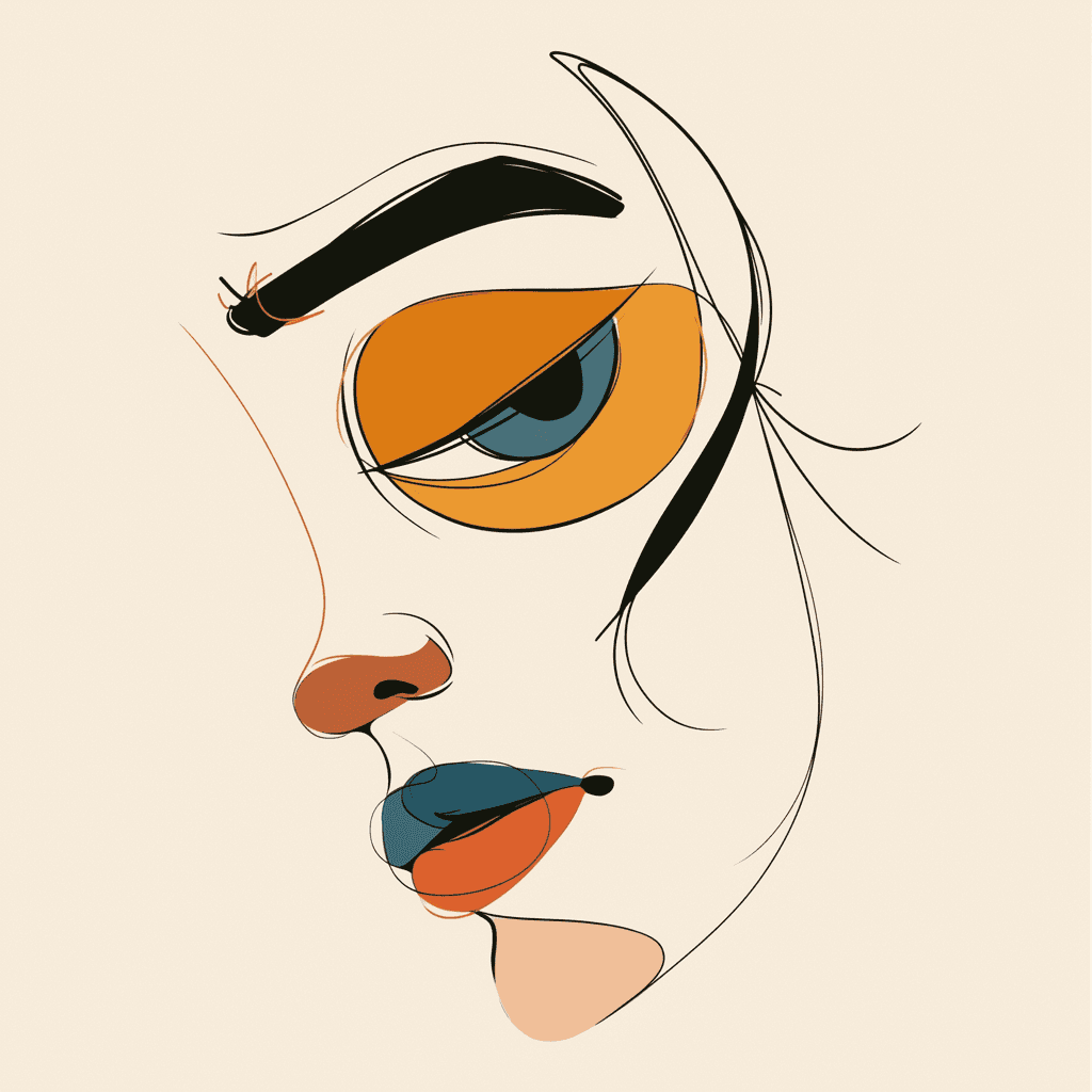 Abstract Face 170 original repeating artwork