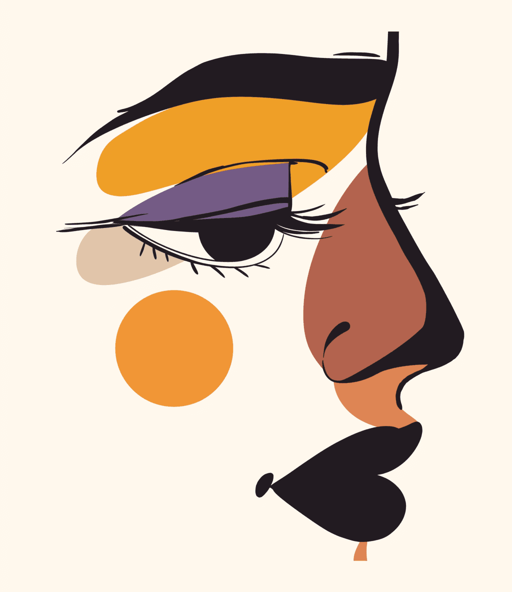 Abstract Face Print original repeating artwork