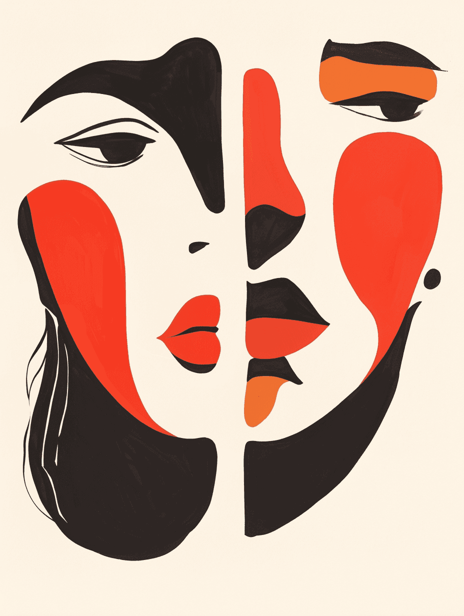 Abstract Face 047 original repeating artwork