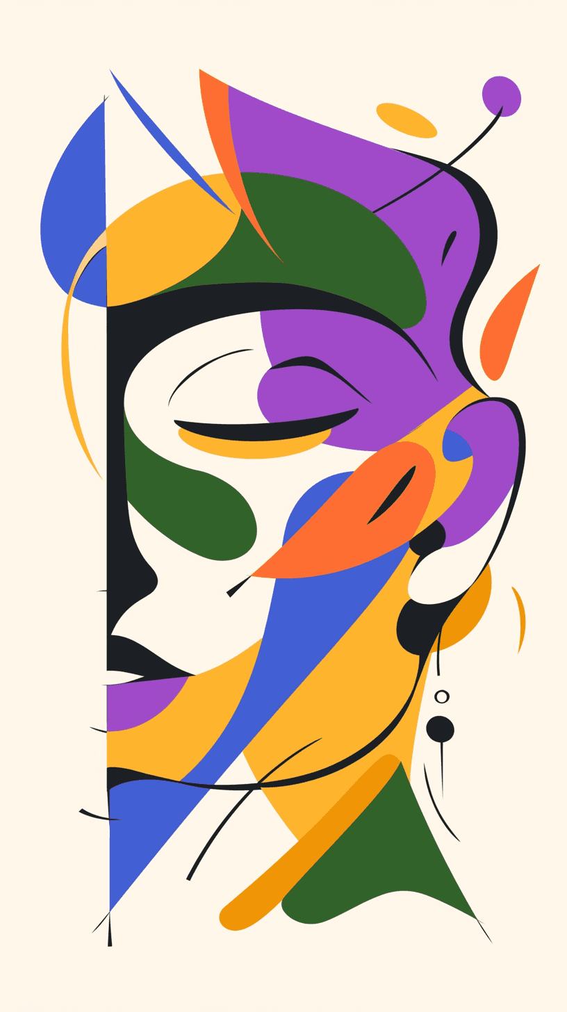 Abstract Face 510 original repeating artwork