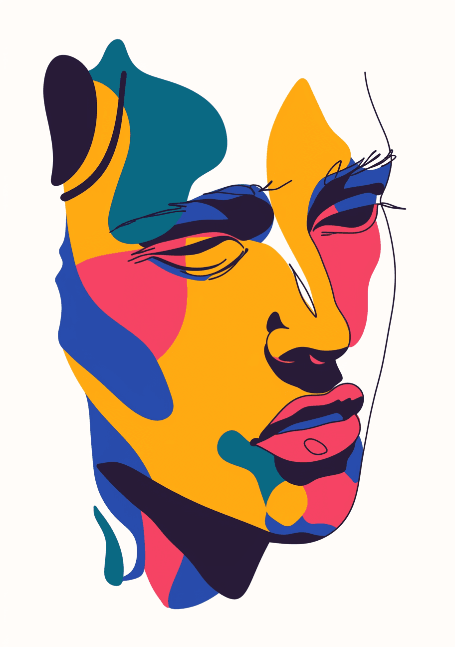 Abstract Face 210 original repeating artwork