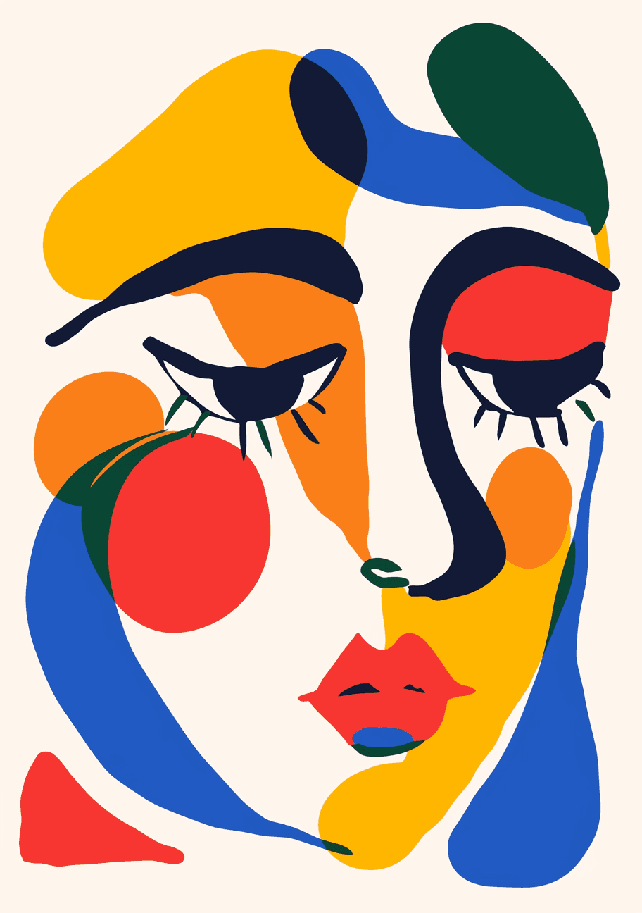 Abstract Face 046 original repeating artwork