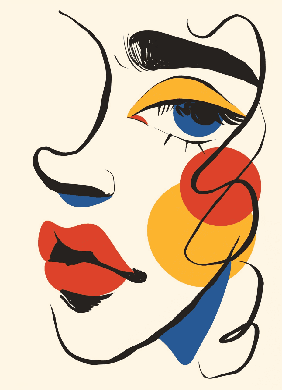 Abstract Face 030 original repeating artwork