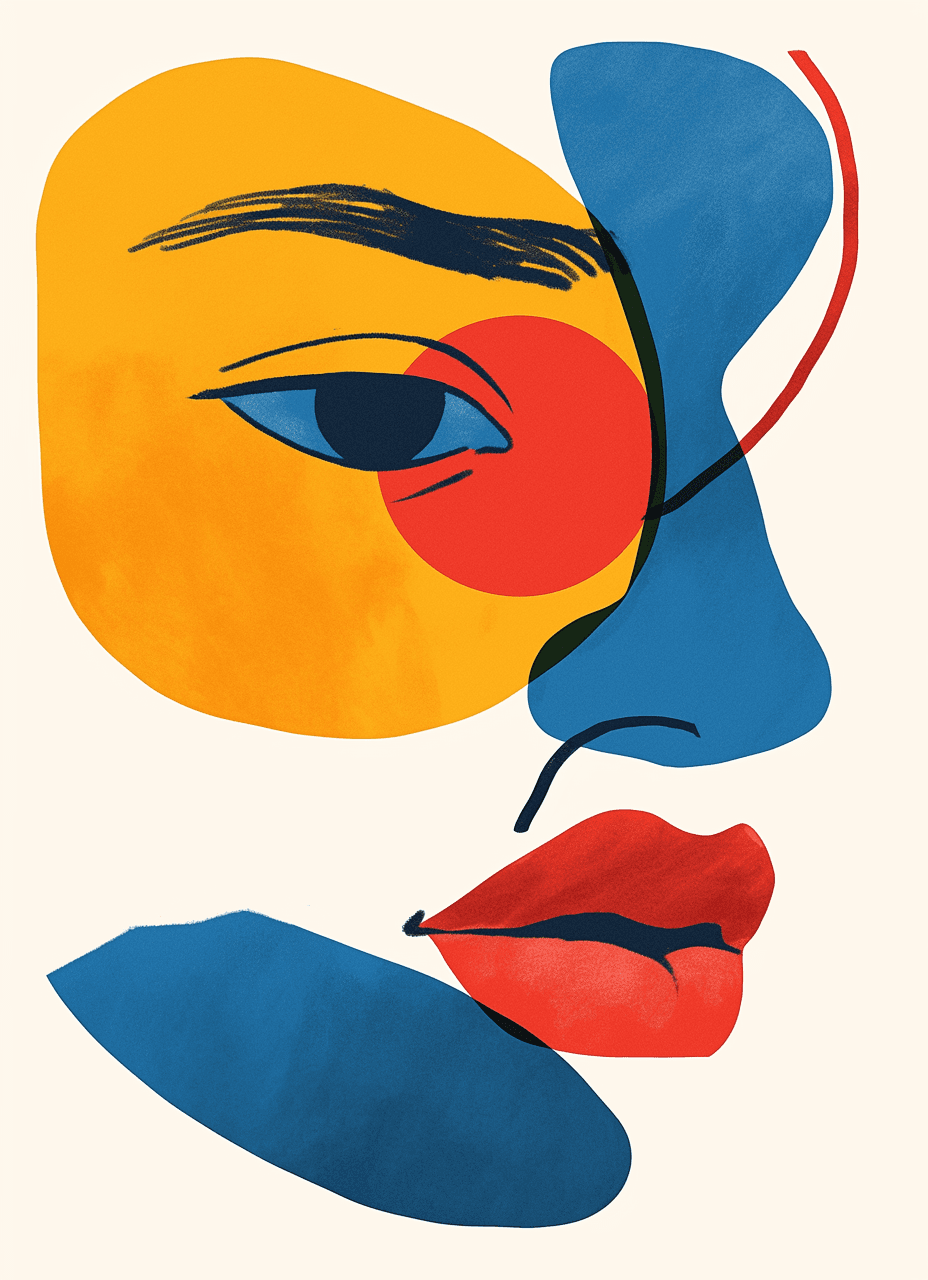Abstract Face 277 original repeating artwork