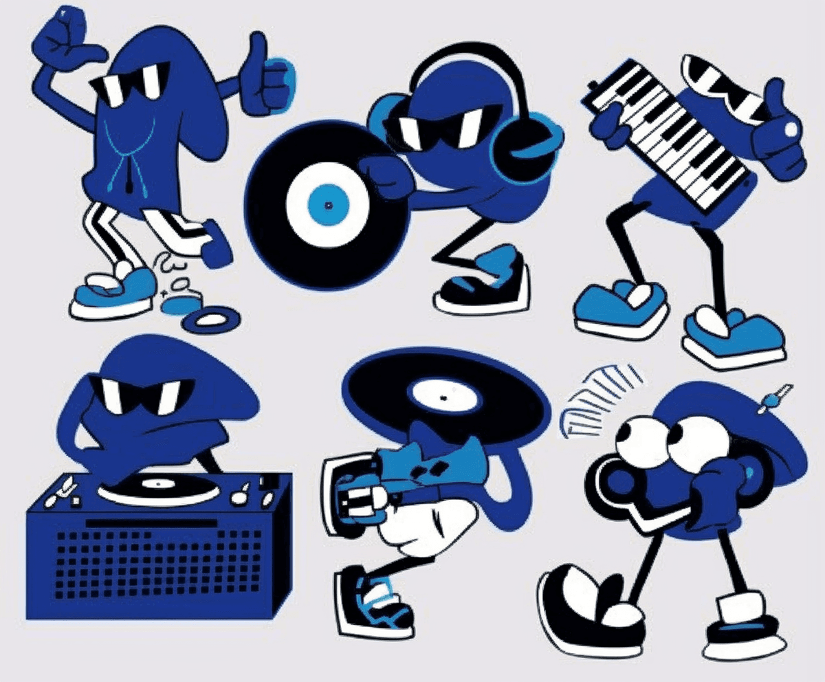 Music Club original repeating artwork