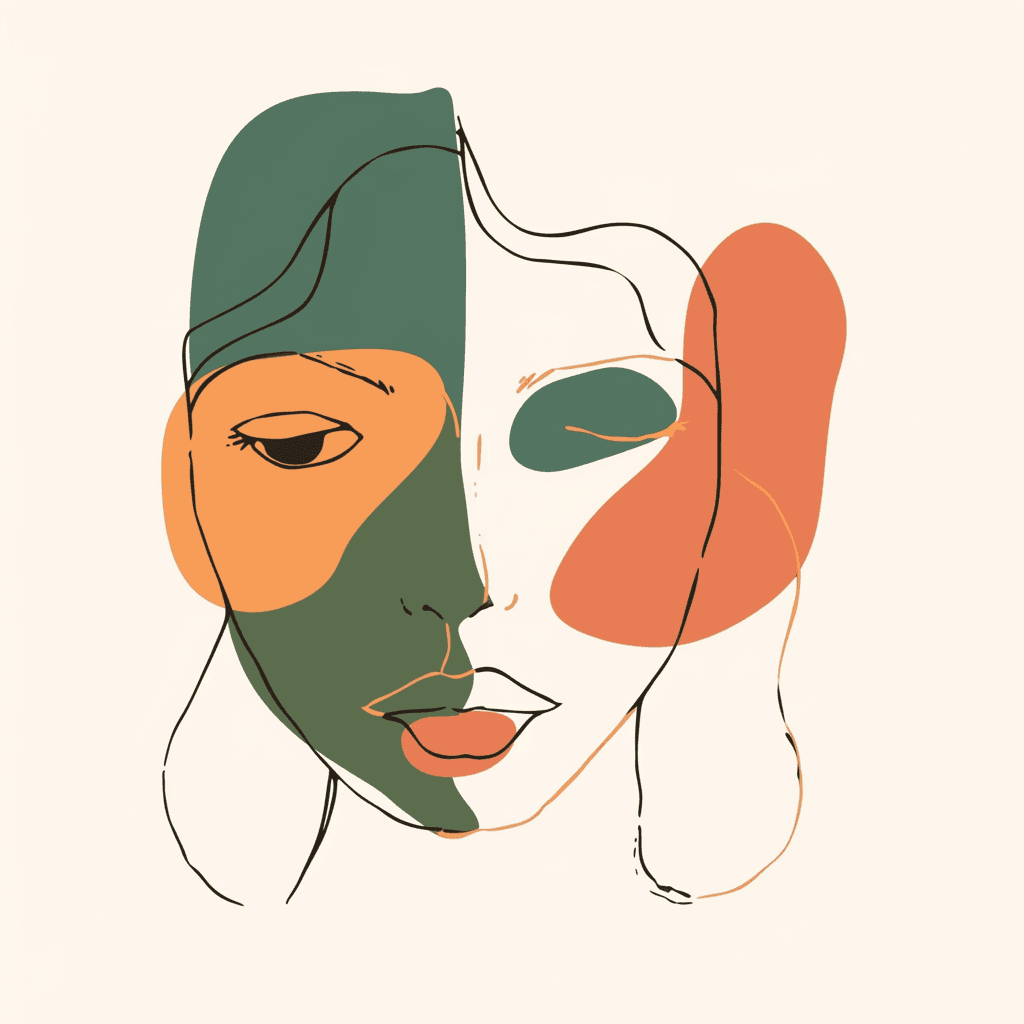 Abstract Face Coast original repeating artwork