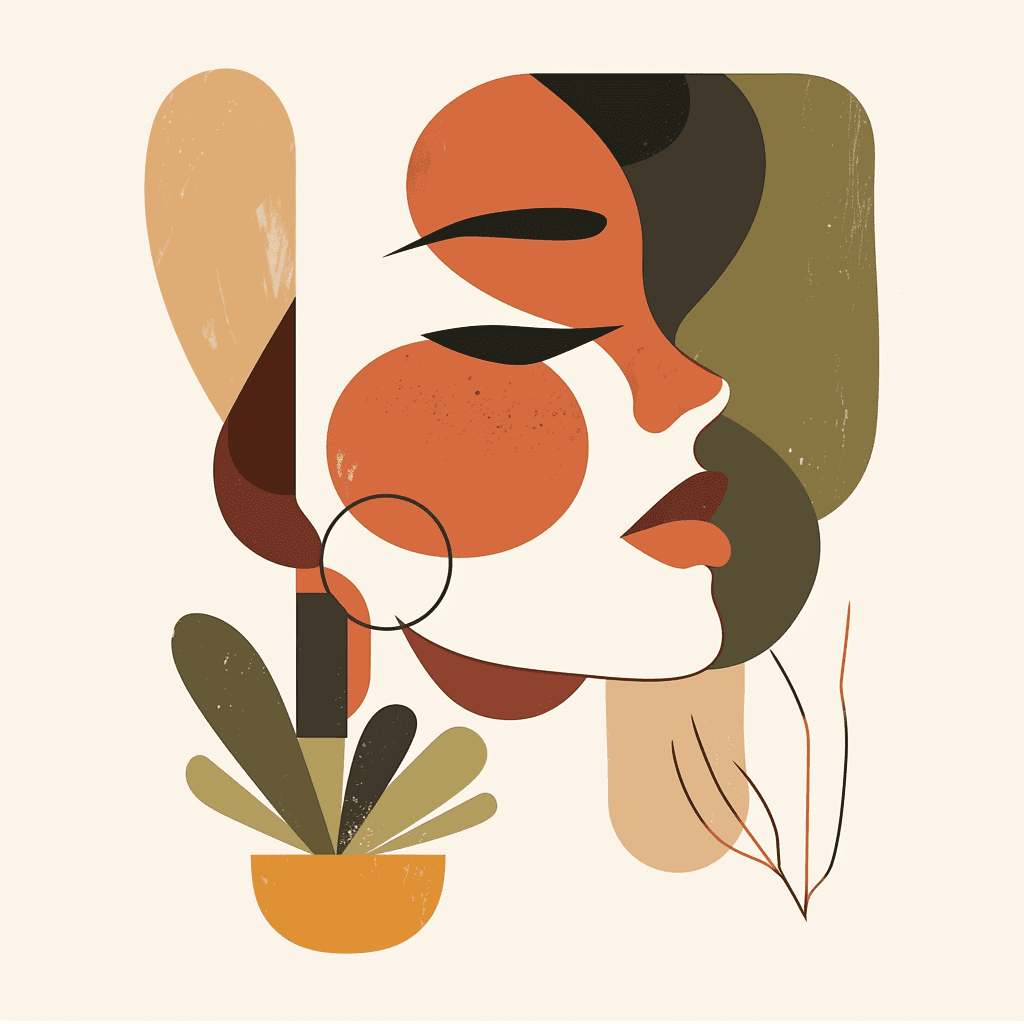 Abstract Face 444 original repeating artwork