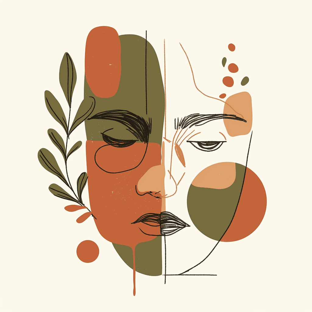 Abstract Face 633 original repeating artwork