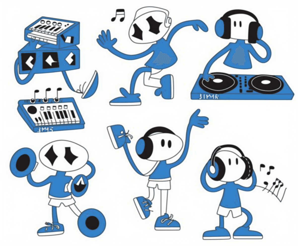 Music Parade original repeating artwork
