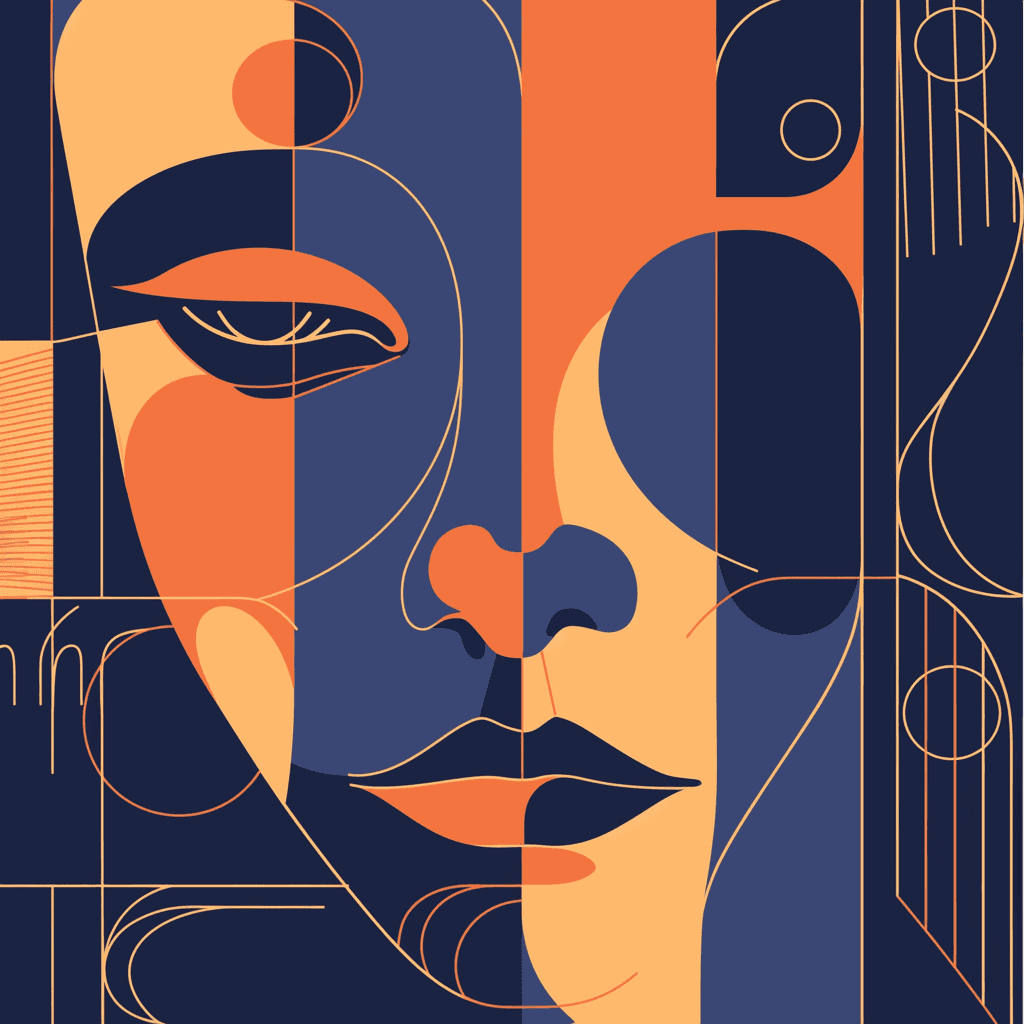 Abstract Face 316 original repeating artwork