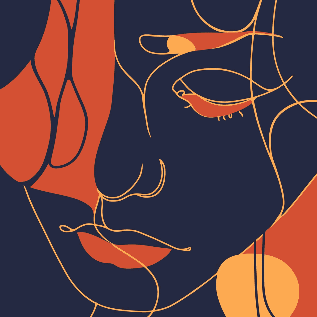 Abstract Face 015 original repeating artwork