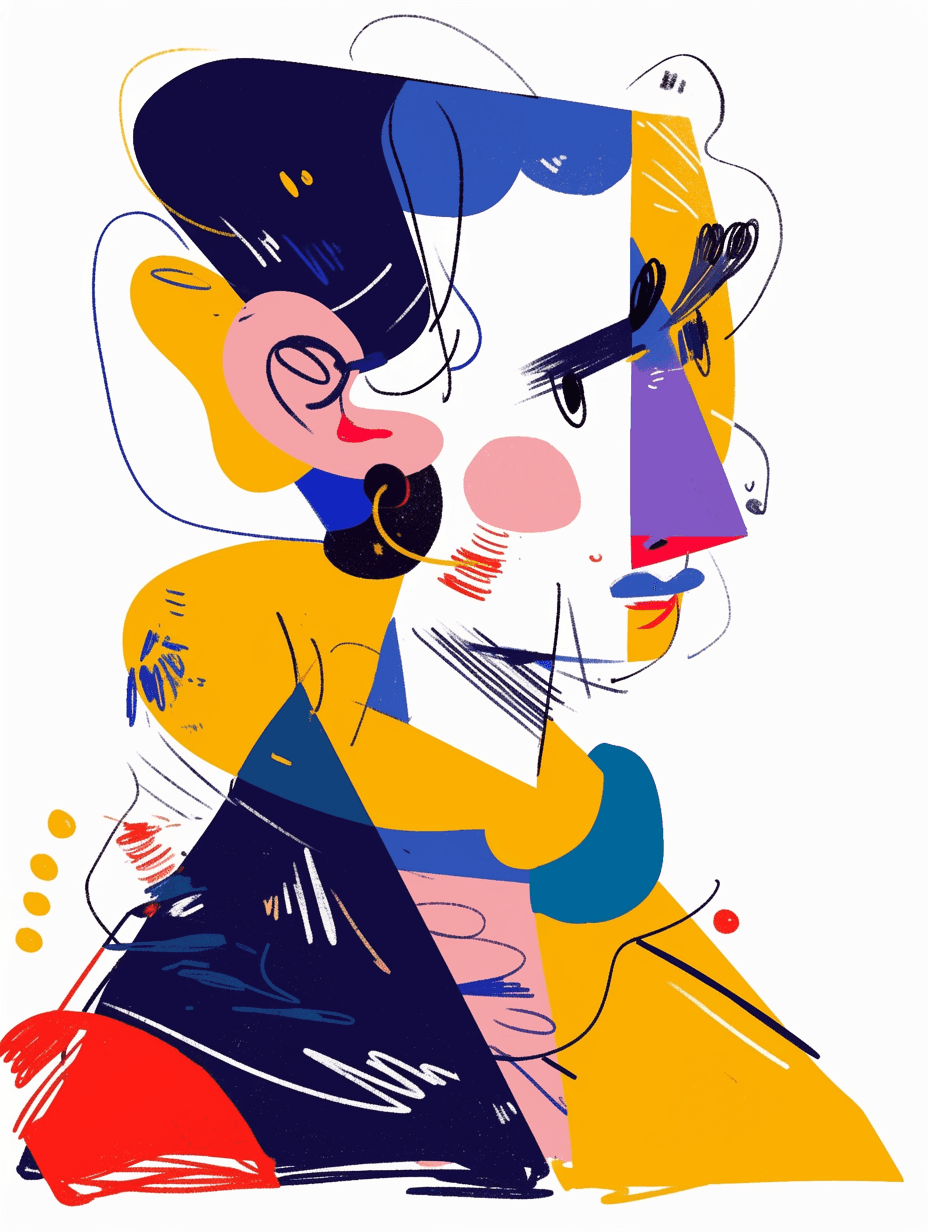 Abstract Face 247 original repeating artwork