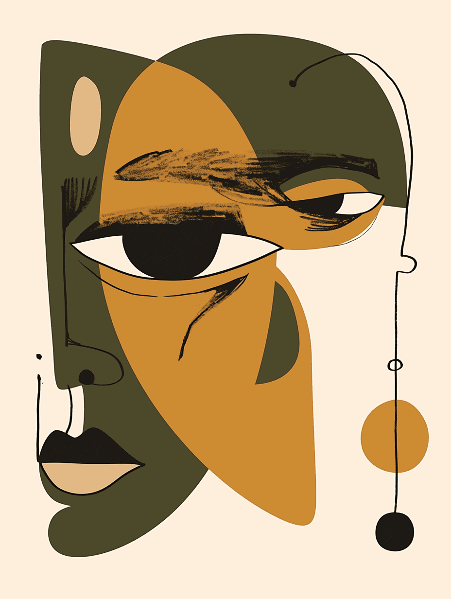 Abstract Face 530 original repeating artwork