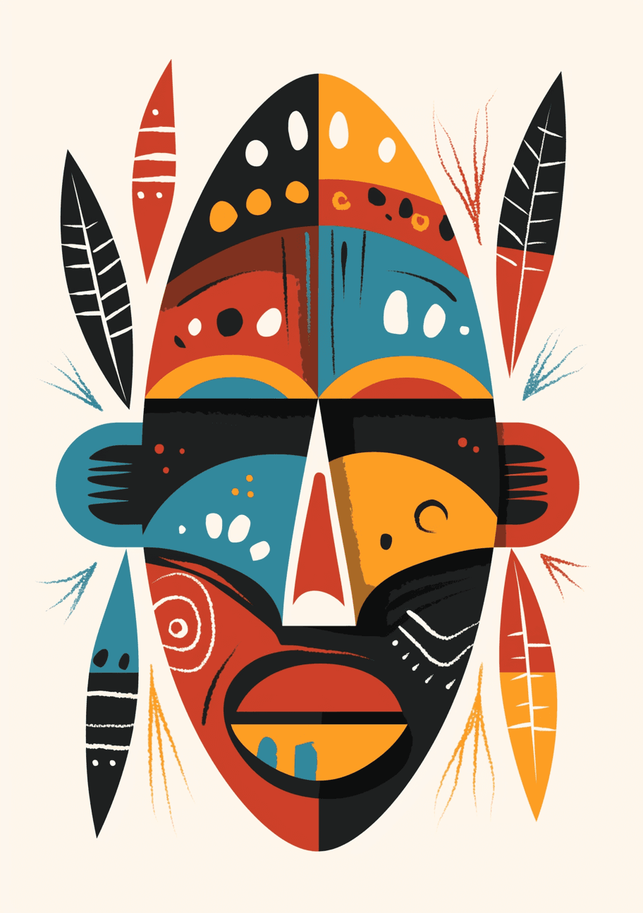 Abstract Face 022 original repeating artwork