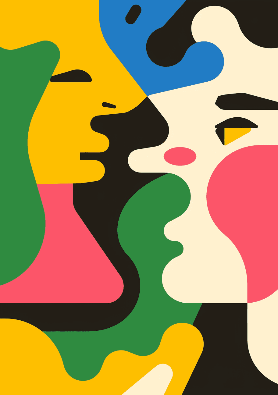 Abstract Face 466 original repeating artwork