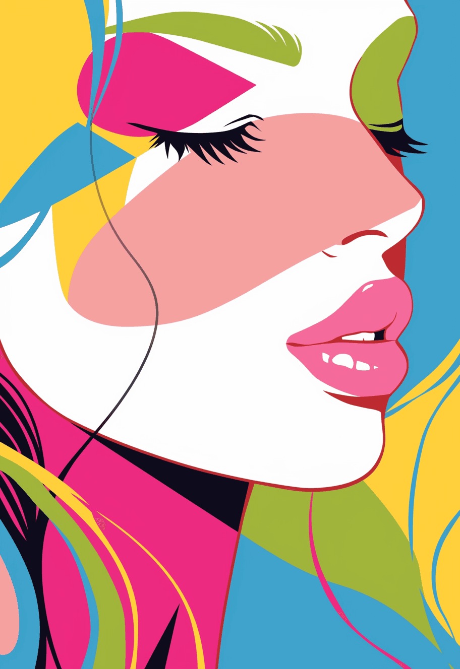 Abstract Face 108 original repeating artwork