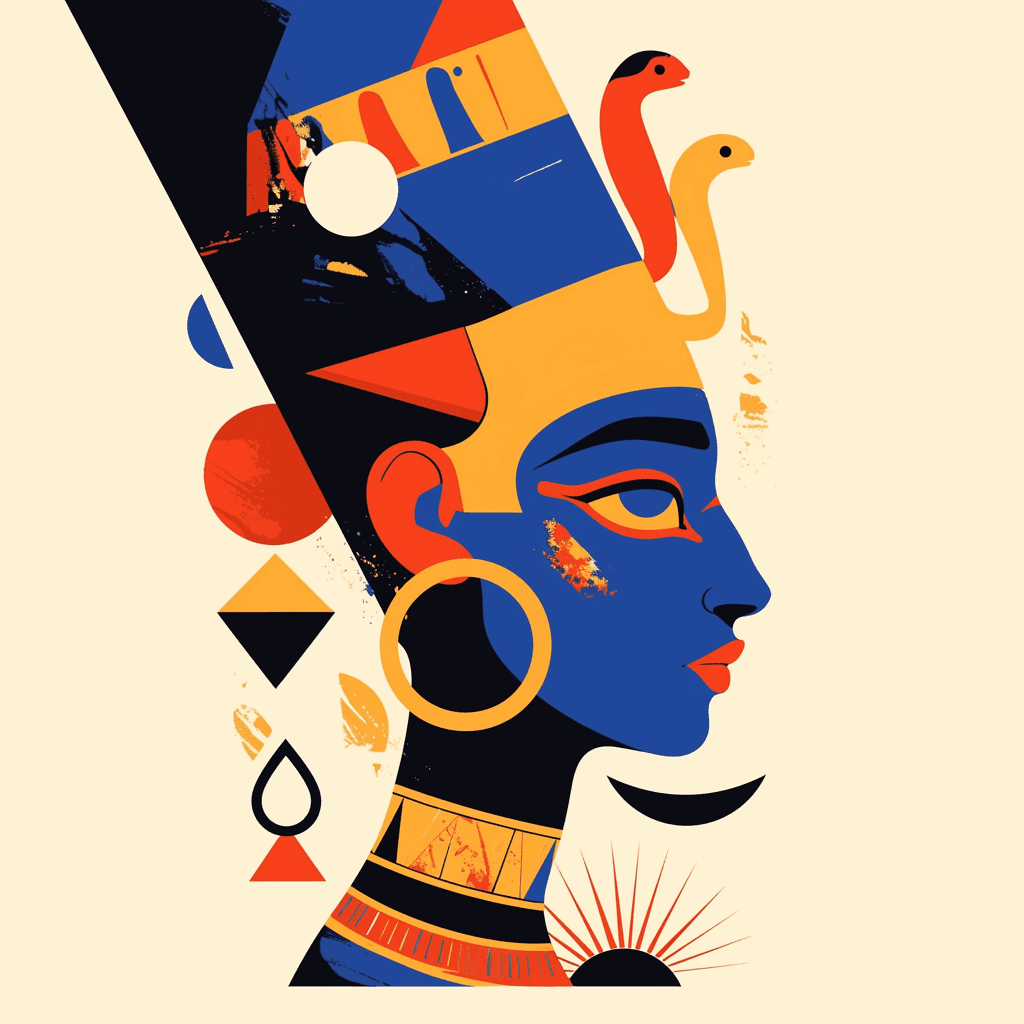 Abstract Face 127 original repeating artwork