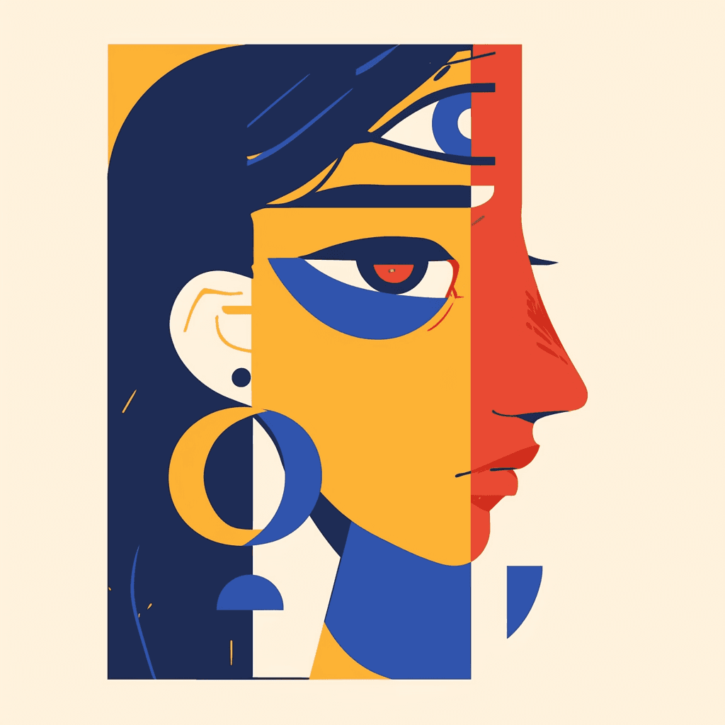 Abstract Face Blast original repeating artwork
