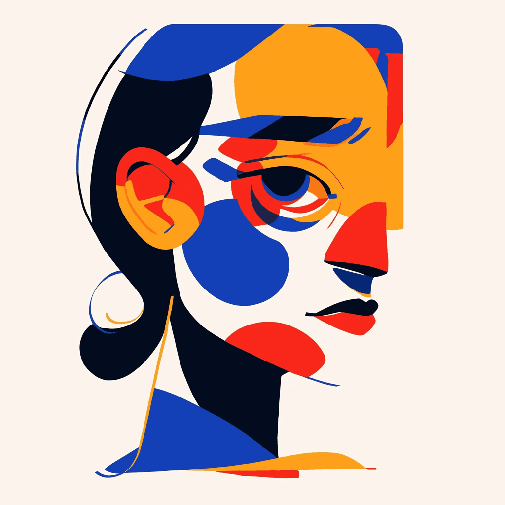 Abstract Face 117 original repeating artwork