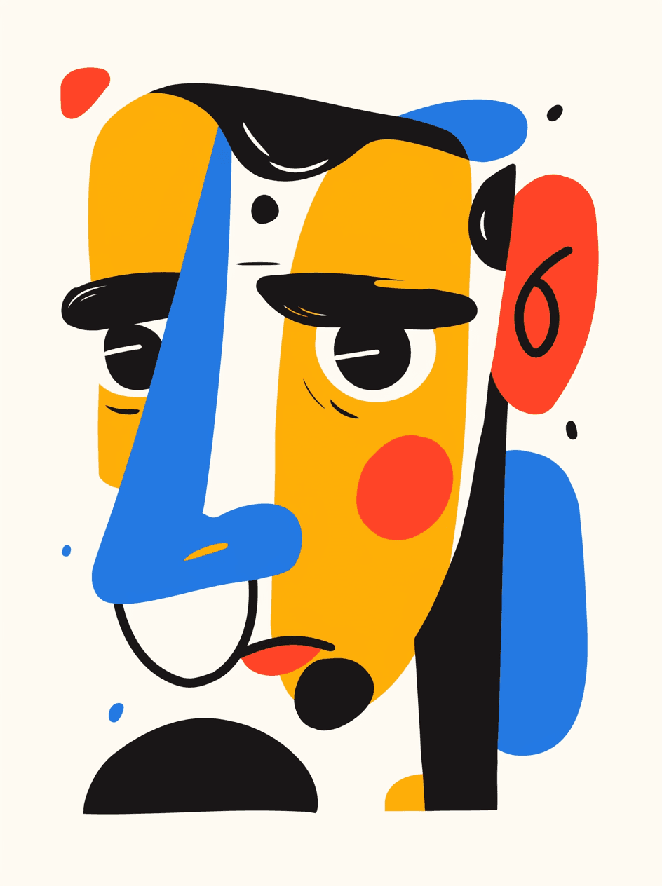 Abstract Face 631 original repeating artwork