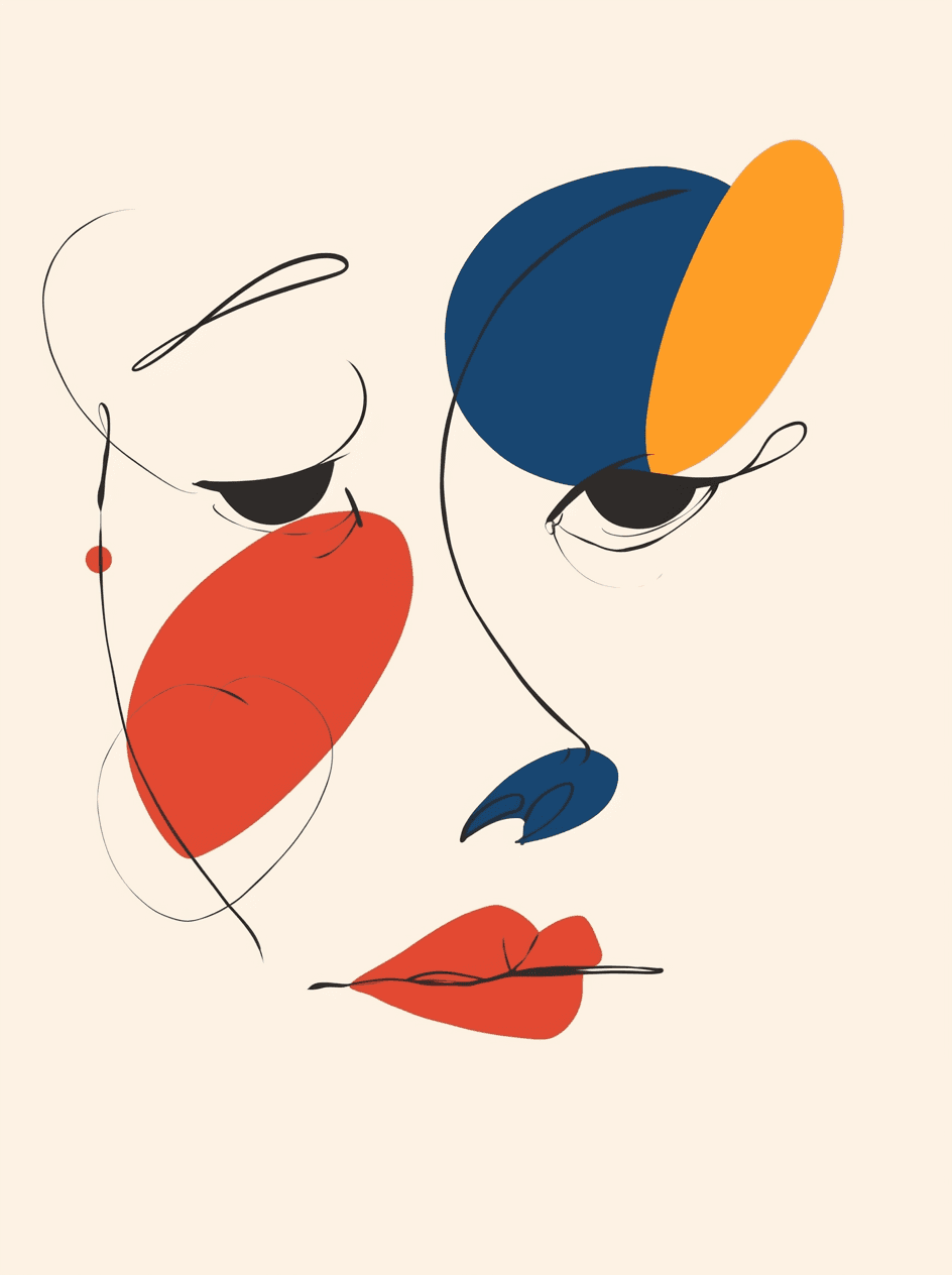 Abstract Face 293 original repeating artwork