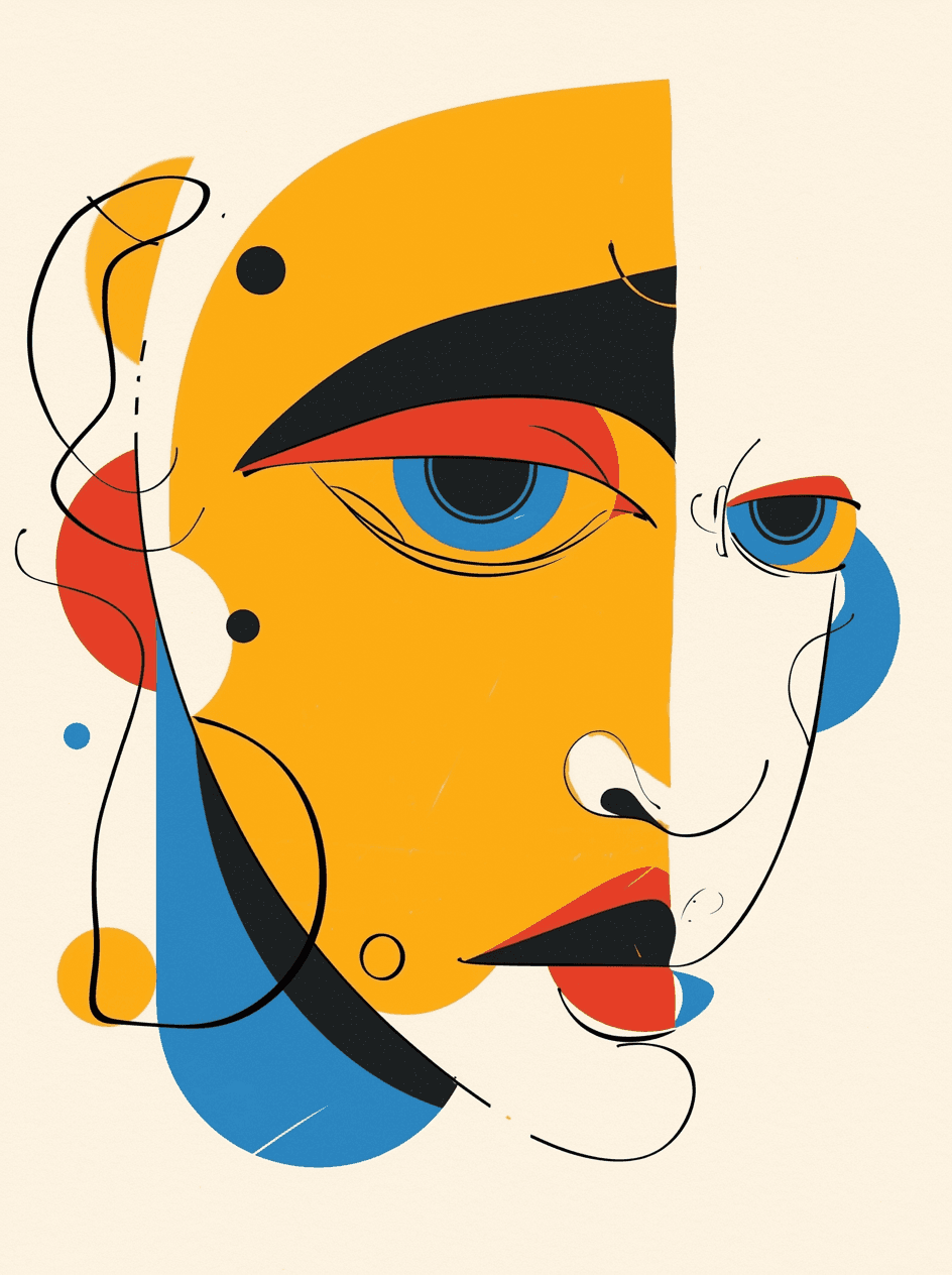 Abstract Face 107 original repeating artwork