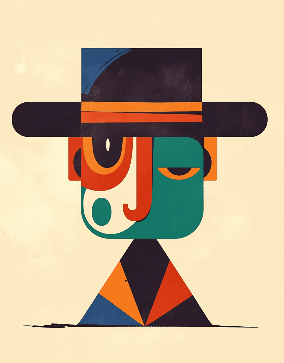 Abstract Face 547 original repeating artwork