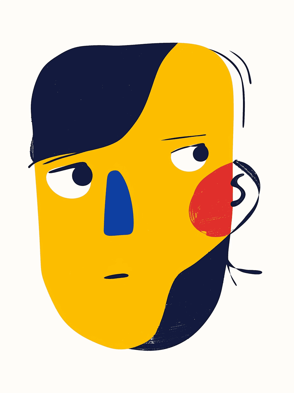 Abstract Face 575 original repeating artwork