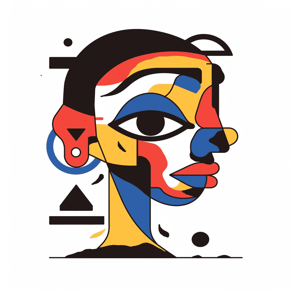 Abstract Face 092 original repeating artwork