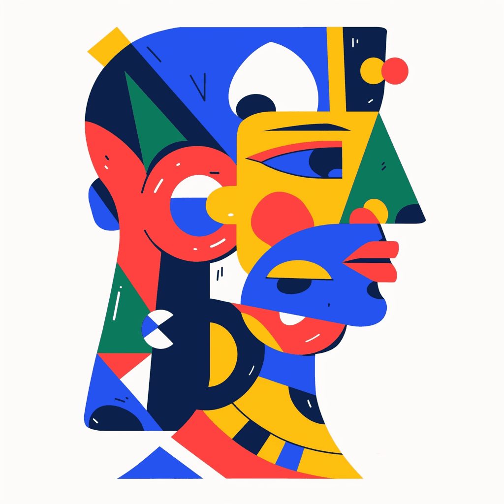 Abstract Face 425 original repeating artwork