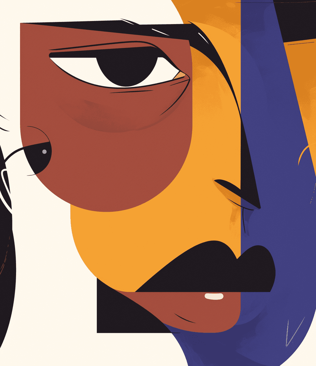Abstract Face 363 original repeating artwork