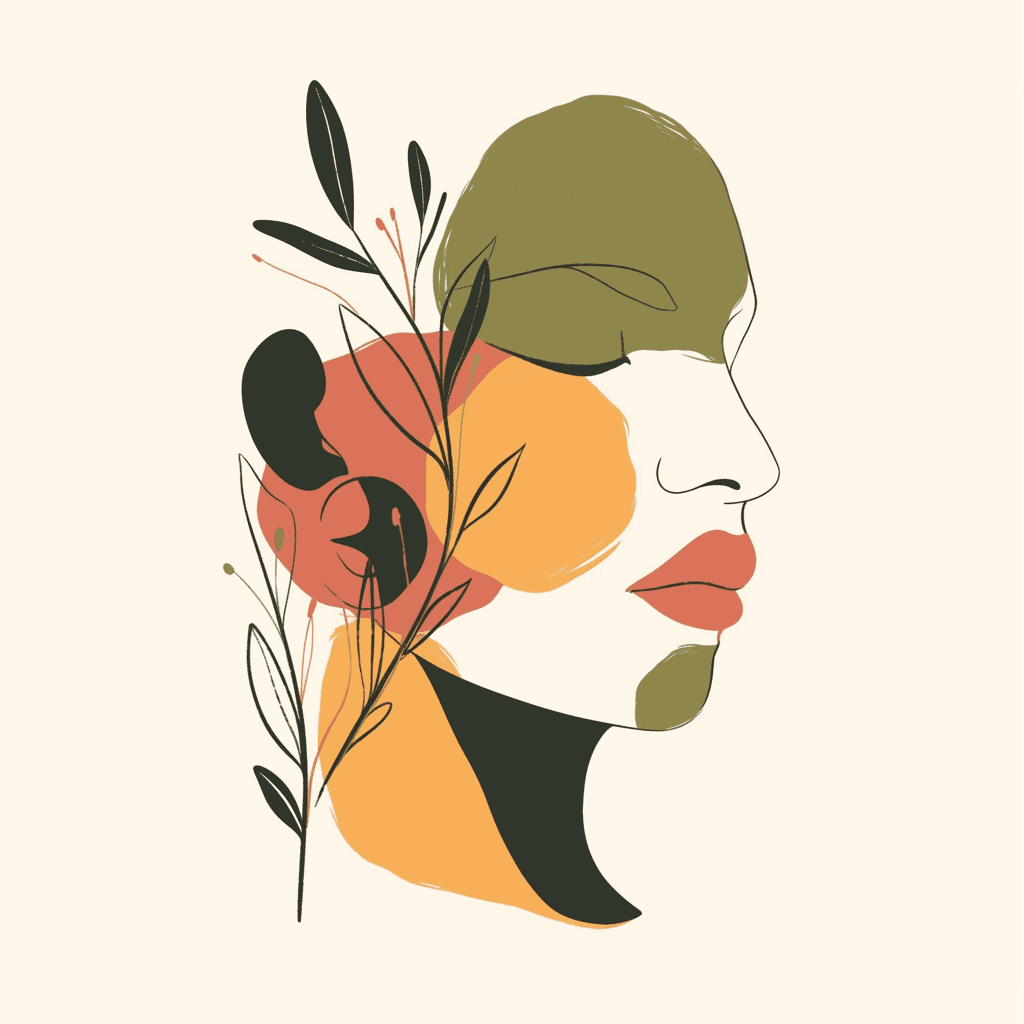 Abstract Face Rest original repeating artwork