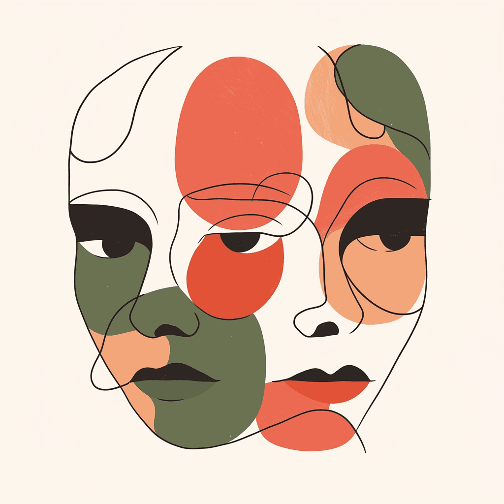 Abstract Face 623 original repeating artwork