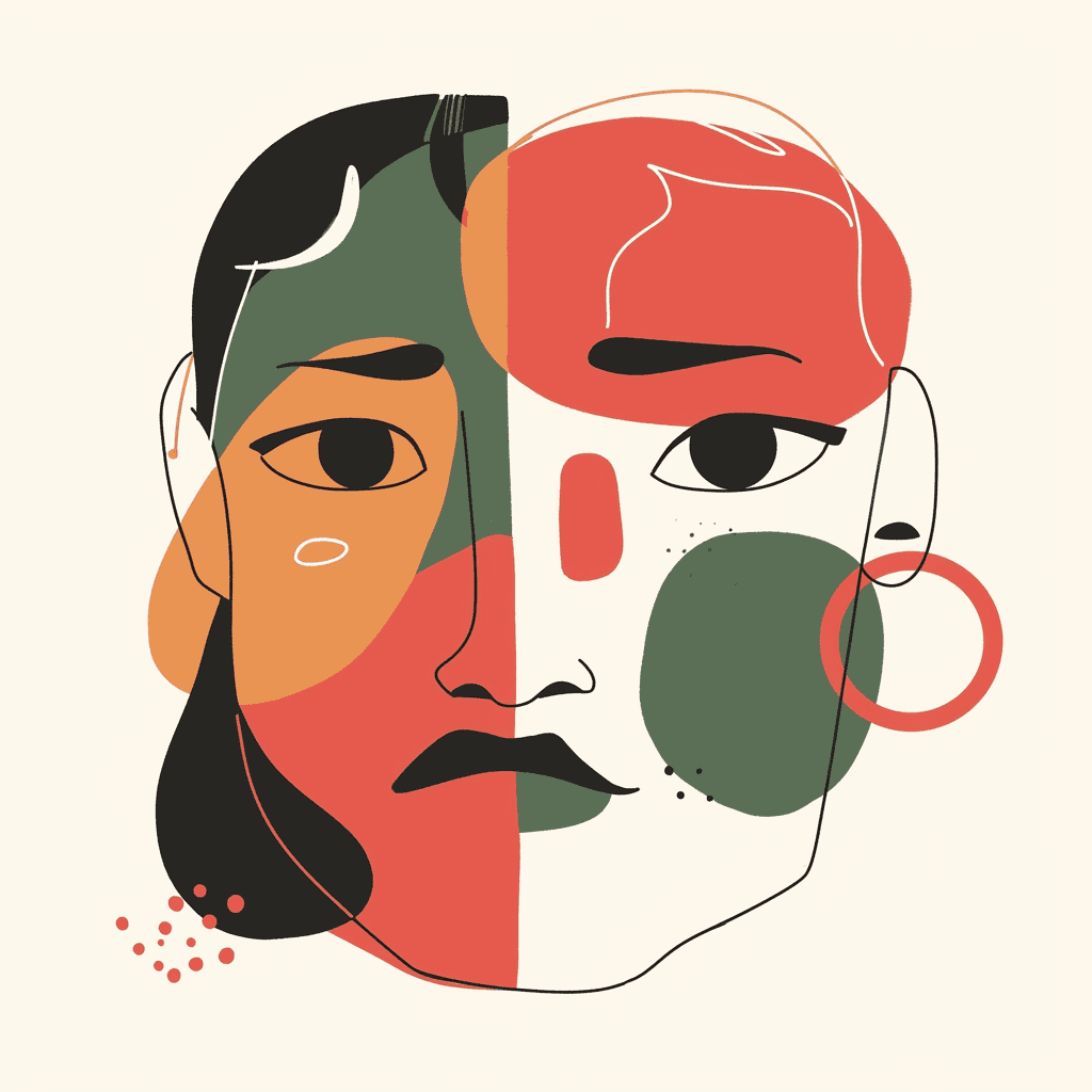 Abstract Face 021 original repeating artwork