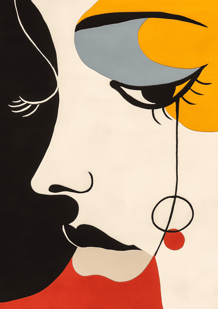 Abstract Face 075 original repeating artwork