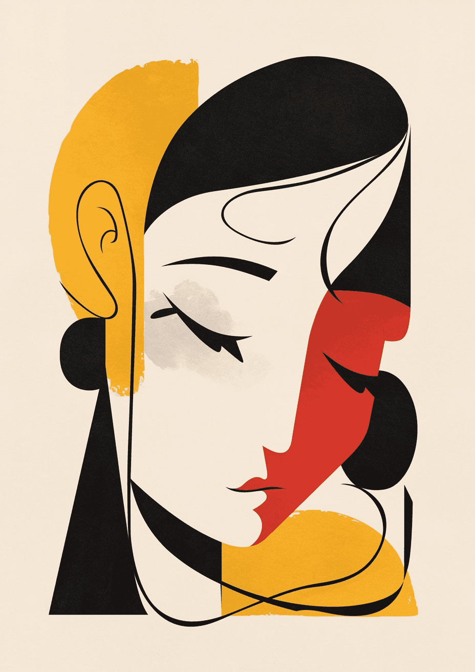 Abstract Face 465 original repeating artwork