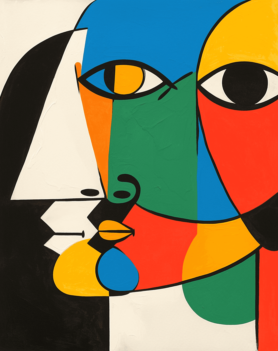 Abstract Face Series original repeating artwork